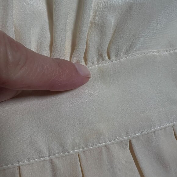 Tibi New York Ruffled Crepe de Chine Silk Halter Midi Dress Ivory White Size 10 - Picture 15 of 15